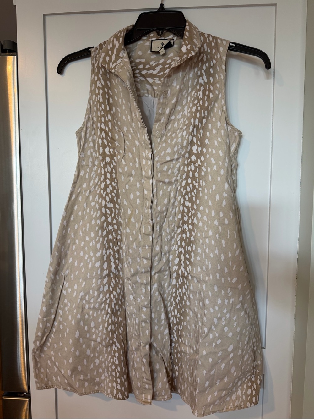 Tuckernuck Charlie Antelope Print Dress Tan Size Small